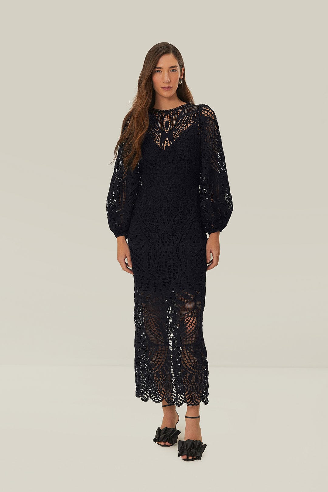 NATURE GUIPURE MIDI DRESS – Karlee