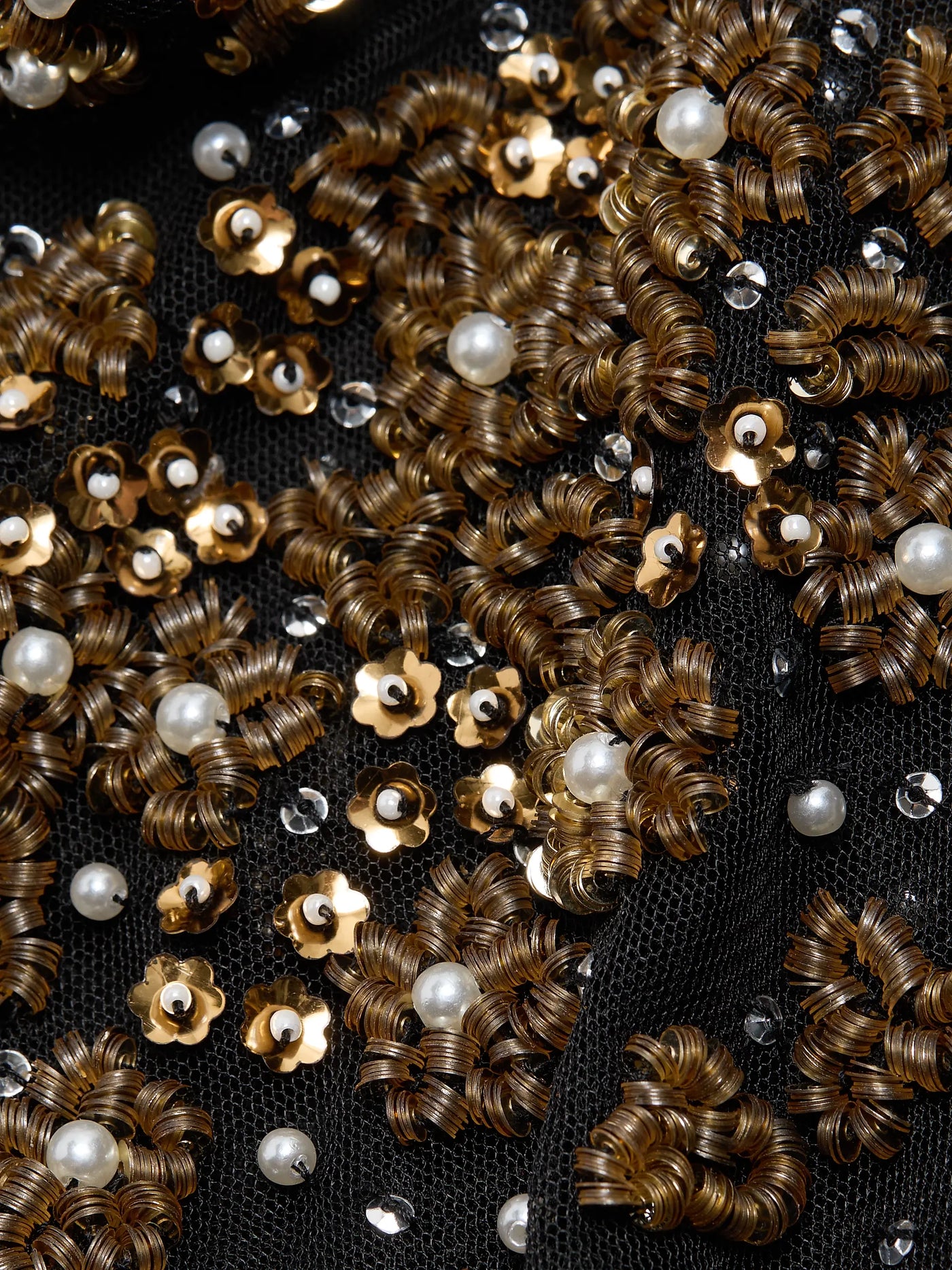 Embroidered Bubble Tulle Blouse