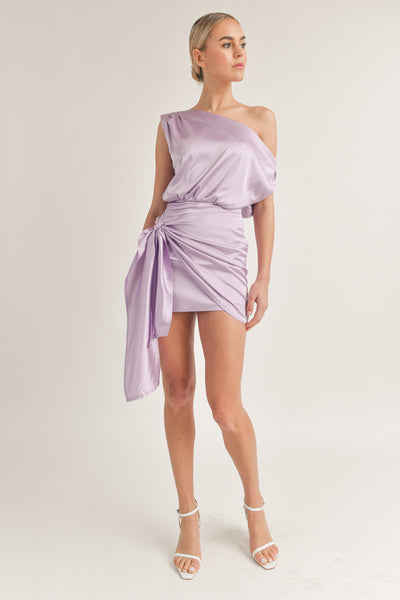 Lavender Satin Dress