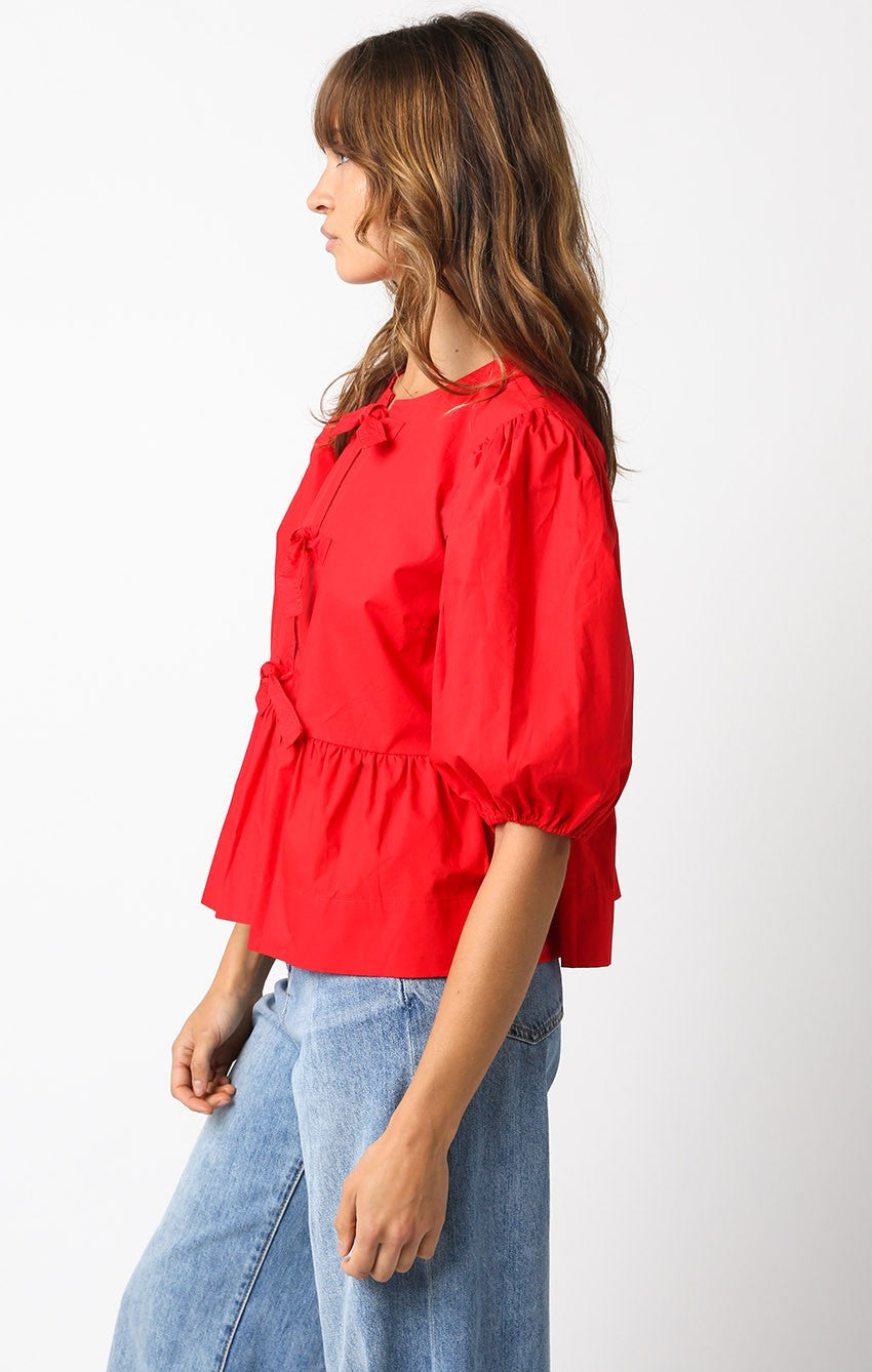 Red Bow Blouse