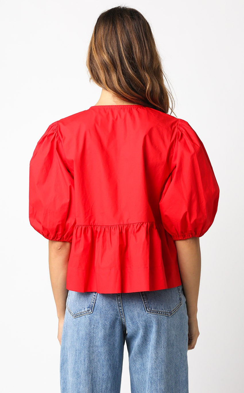 Red Bow Blouse