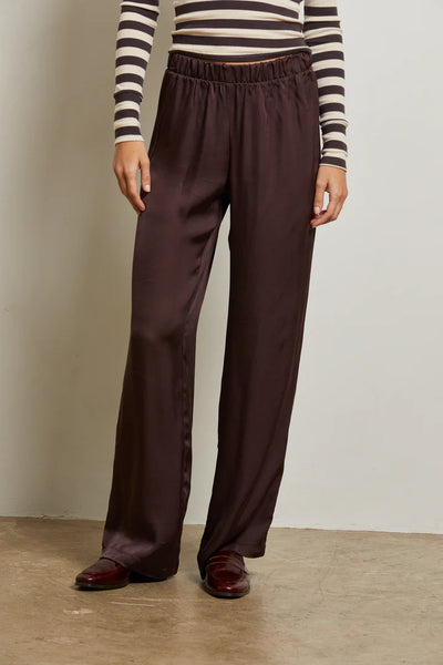Camile Wide Leg Pant- Cocoa