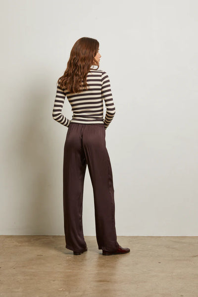 Camile Wide Leg Pant- Cocoa