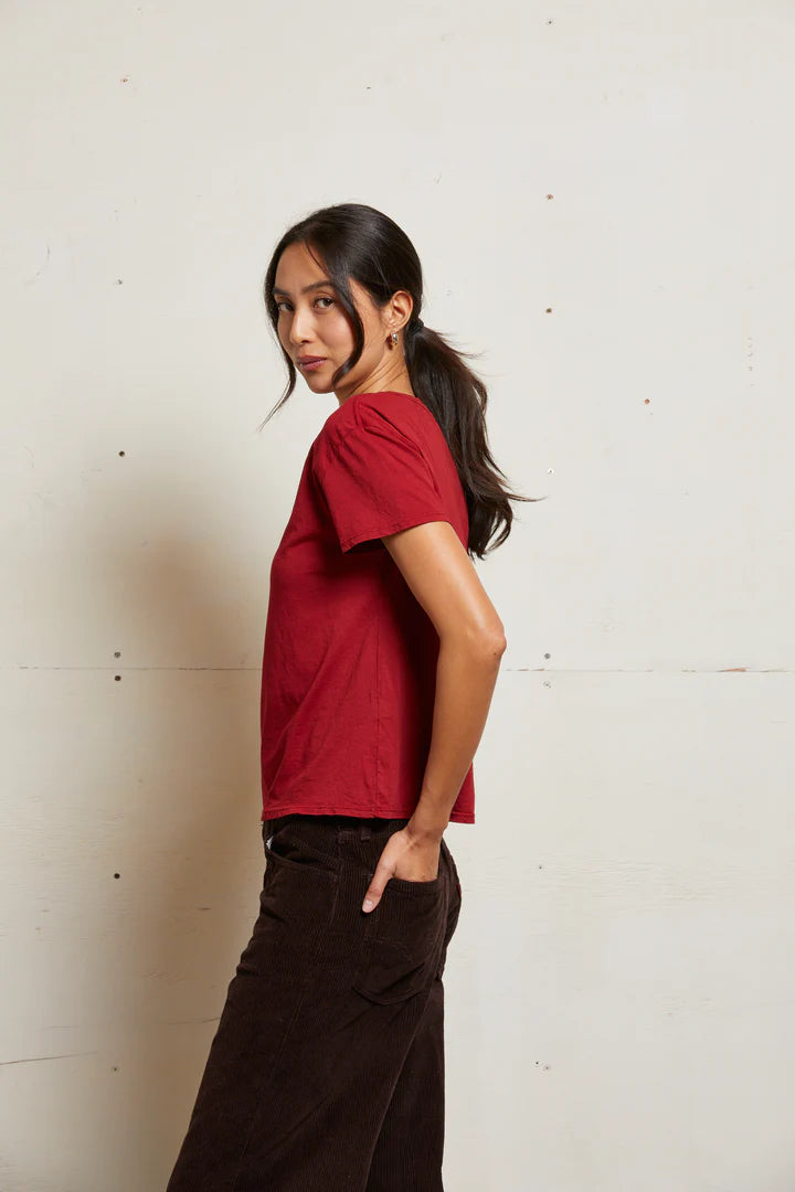 Harley Boxy Crew Tee- Maple