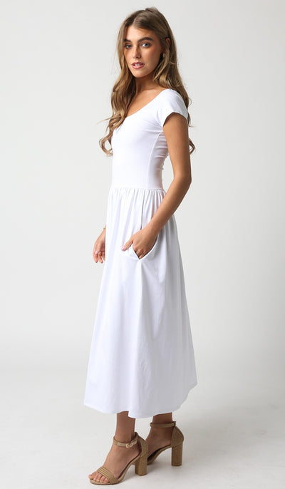 White Midi Dress