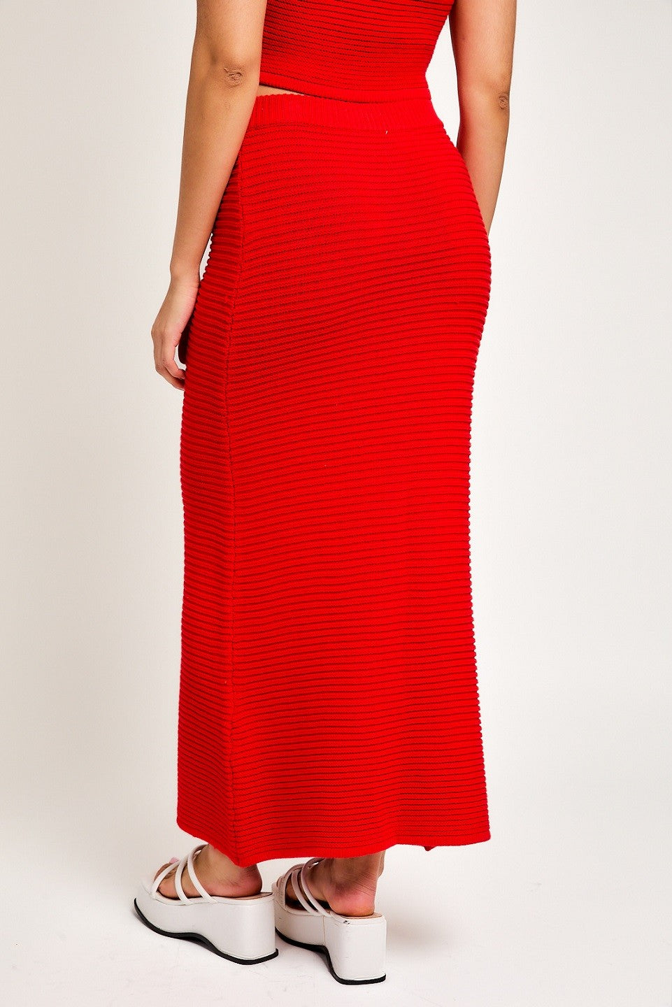 Red Maxi Skirt