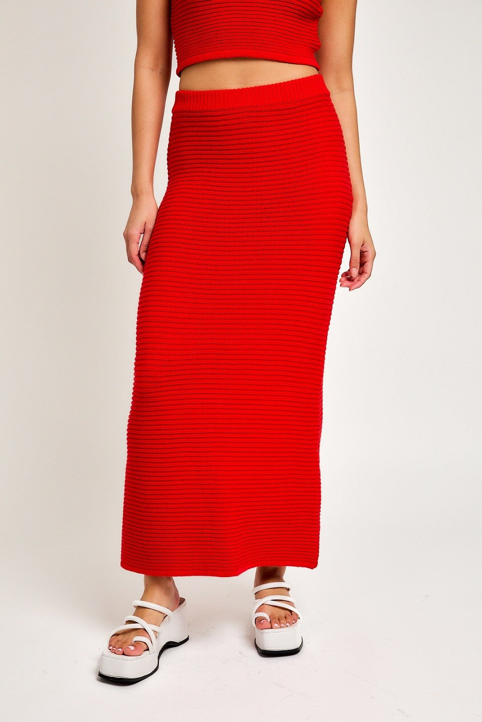 Red Maxi Skirt