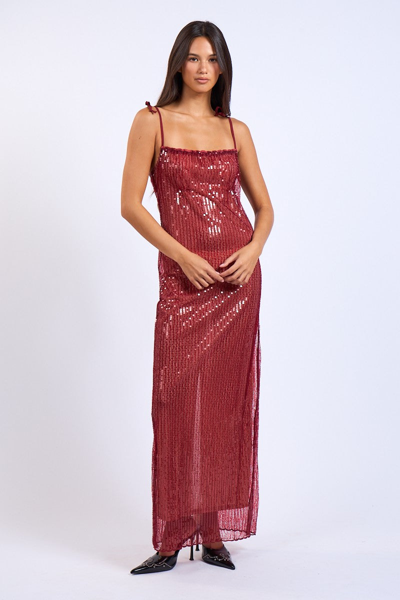 green emerald velvet dress Jersey Square Neck Gown- Cabernet Red Xs