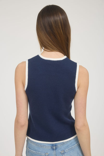 Meredith Navy Vest