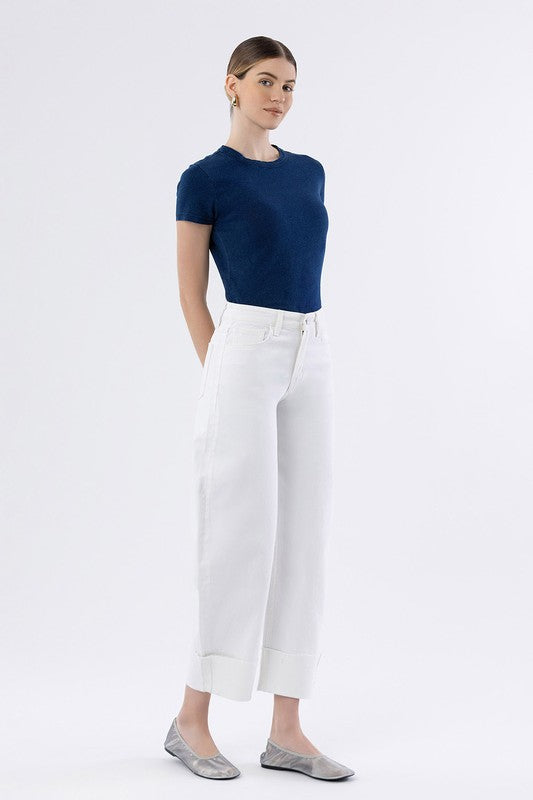 Madison Cropped Barrel Jeans