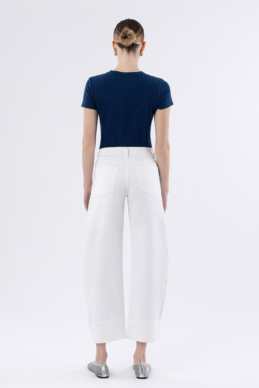 Madison Cropped Barrel Jeans