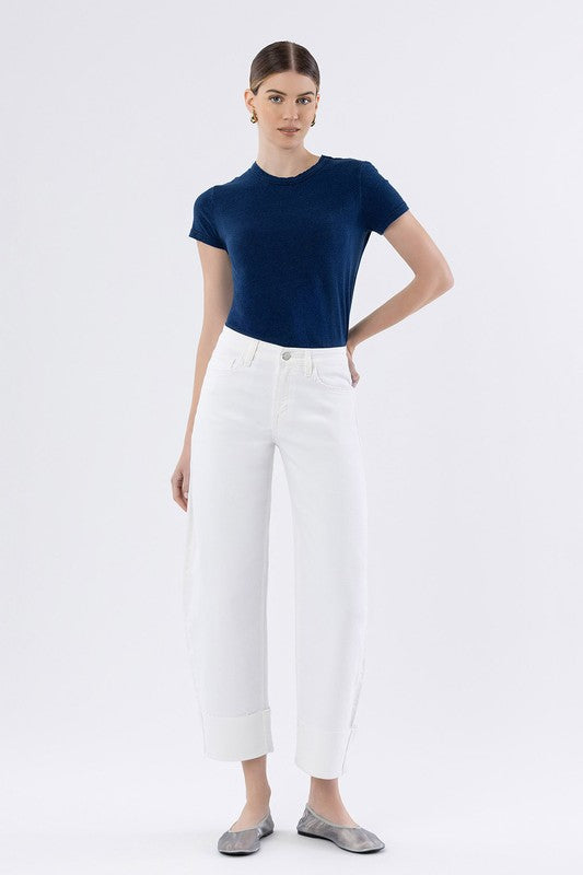 Madison Cropped Barrel Jeans