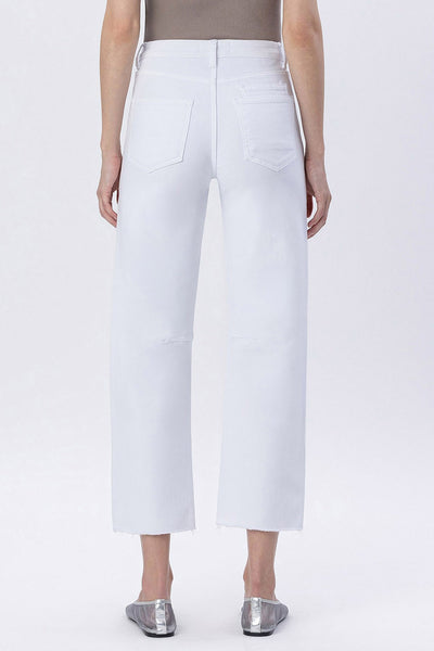 High Rise Raw Hem Barrel Jeans