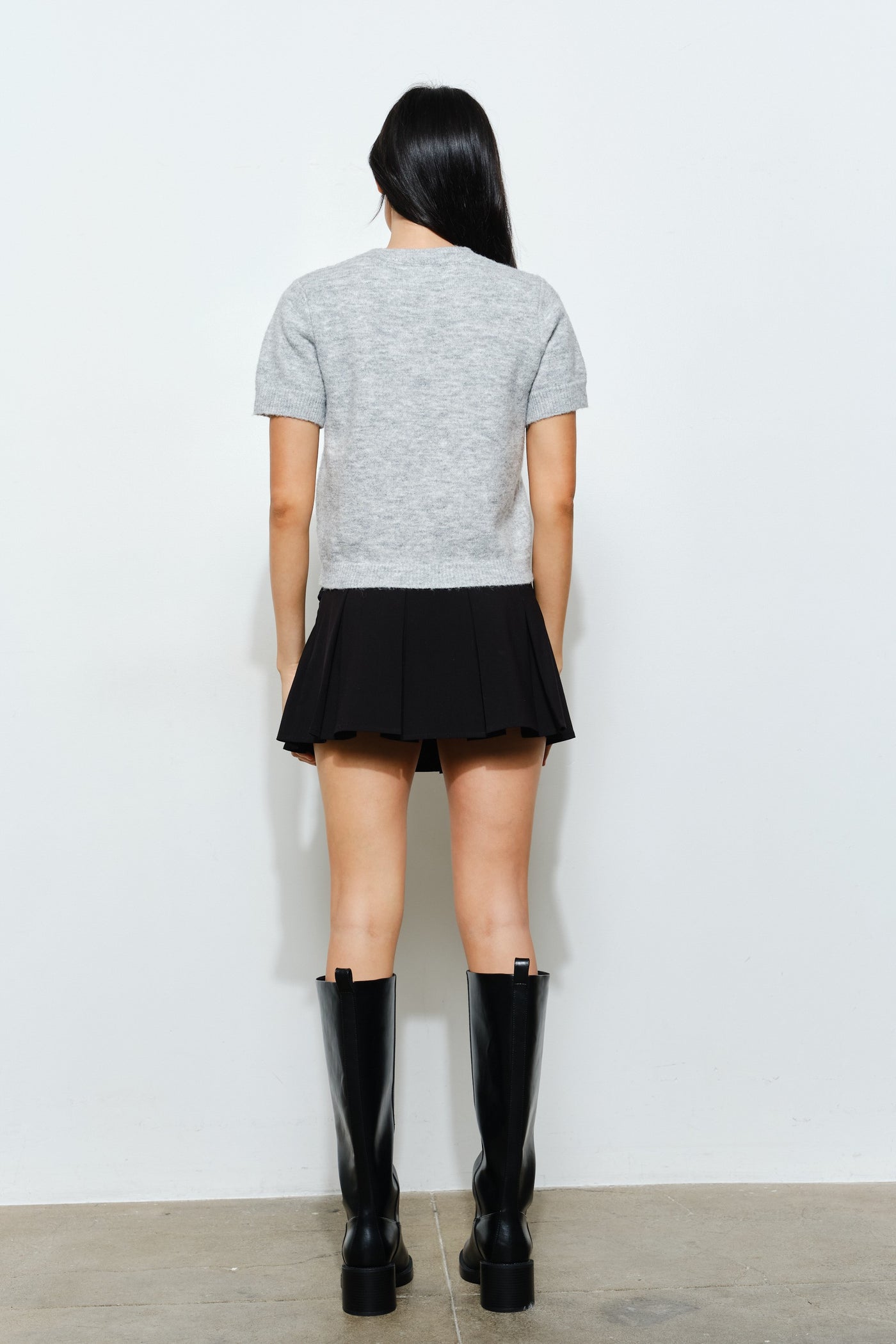Milla Sweater Top- Grey