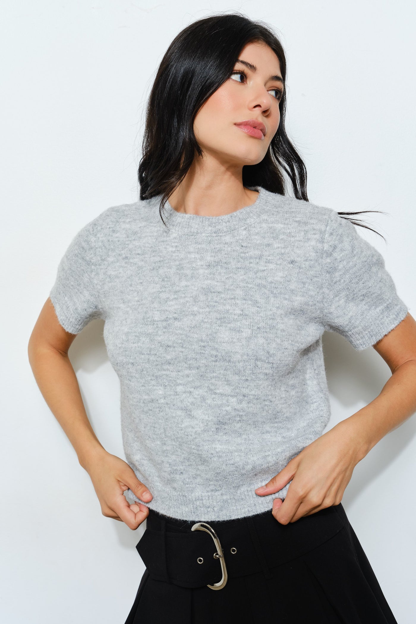 Milla Sweater Top- Grey