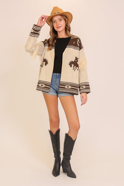 Western Fringe Cardigan