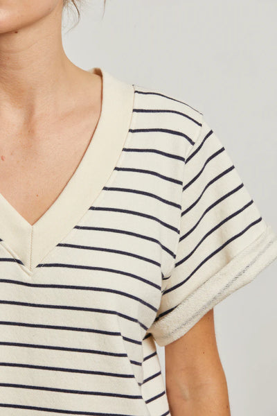 Briggs Crewneck-Night Stripe