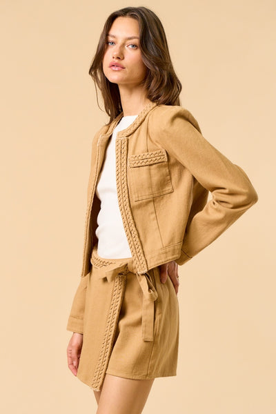 Brandi Coat- Taupe