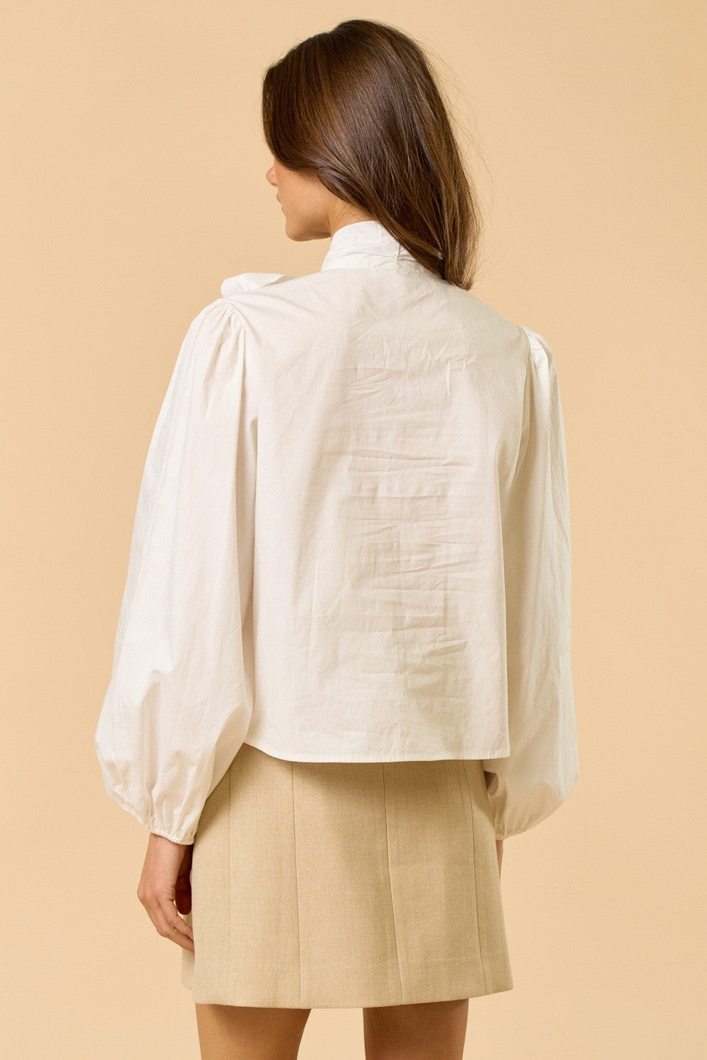 Easton Bow Blouse- Off White