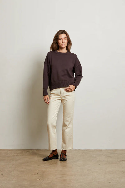 Janet Cotton Sweater- Cocoa