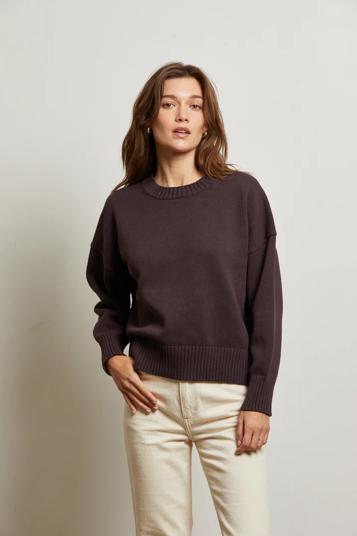 Janet Cotton Sweater- Cocoa