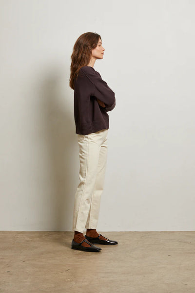 Janet Cotton Sweater- Cocoa