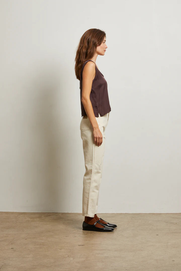 Silvie Scoop Tank- Cocoa