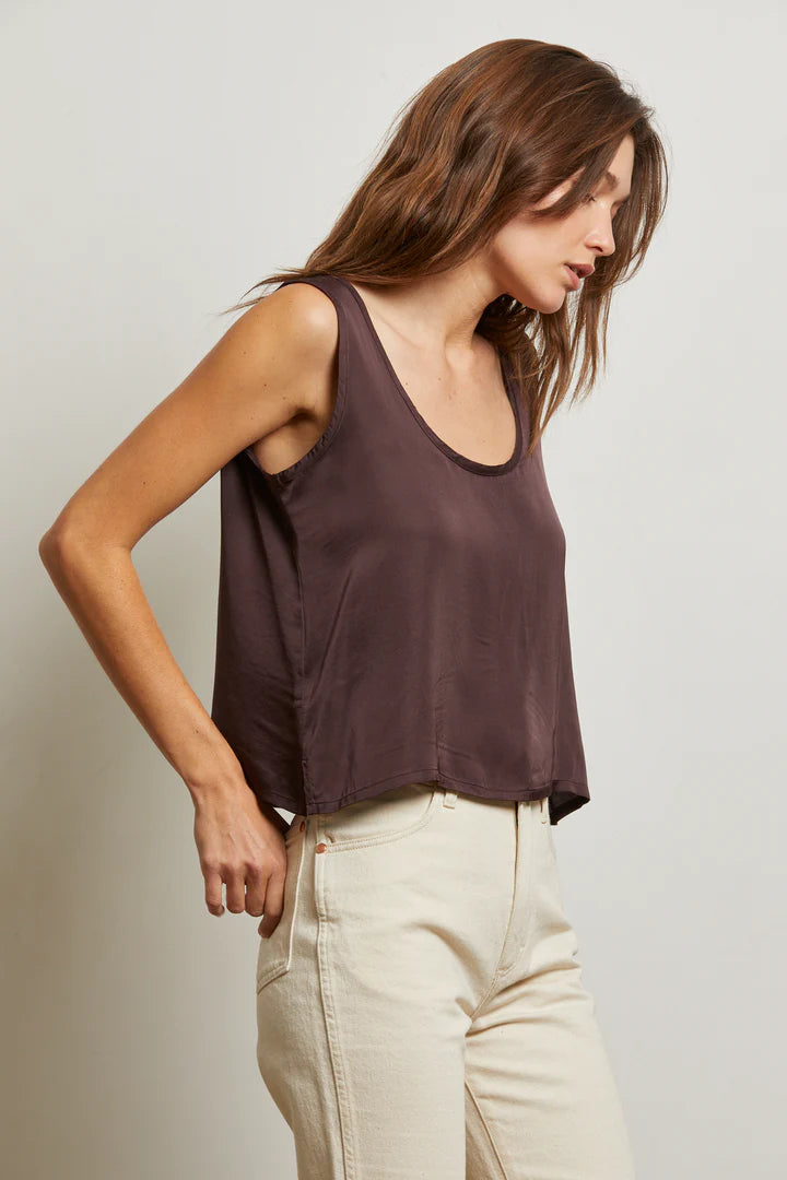 Silvie Scoop Tank- Cocoa