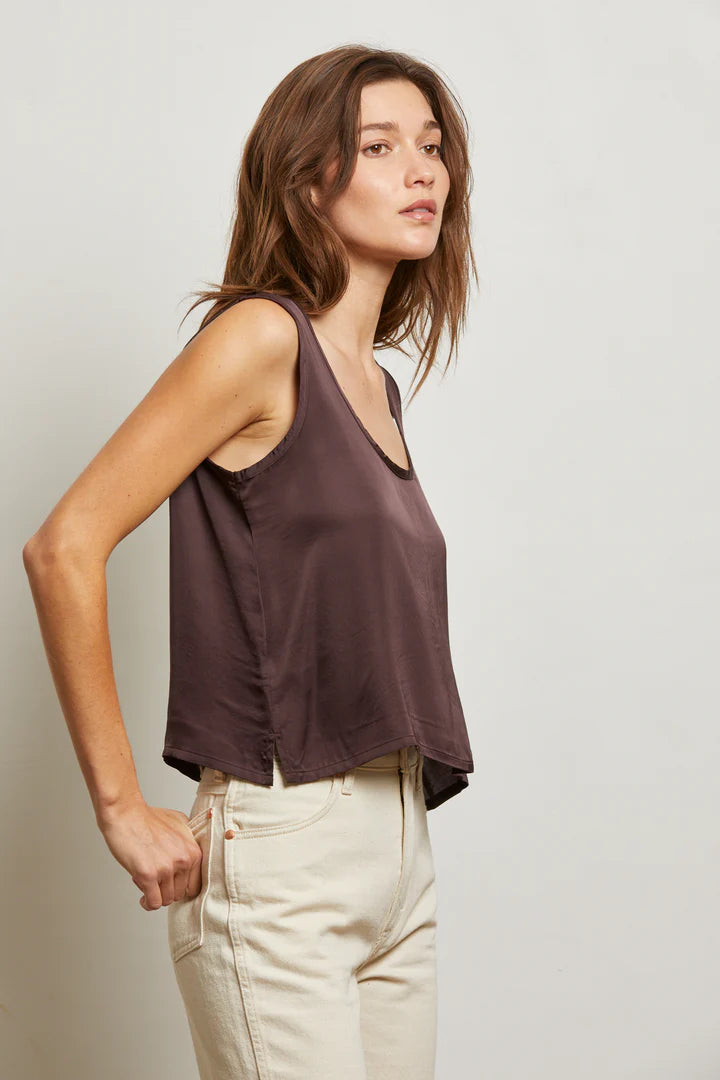 Silvie Scoop Tank- Cocoa