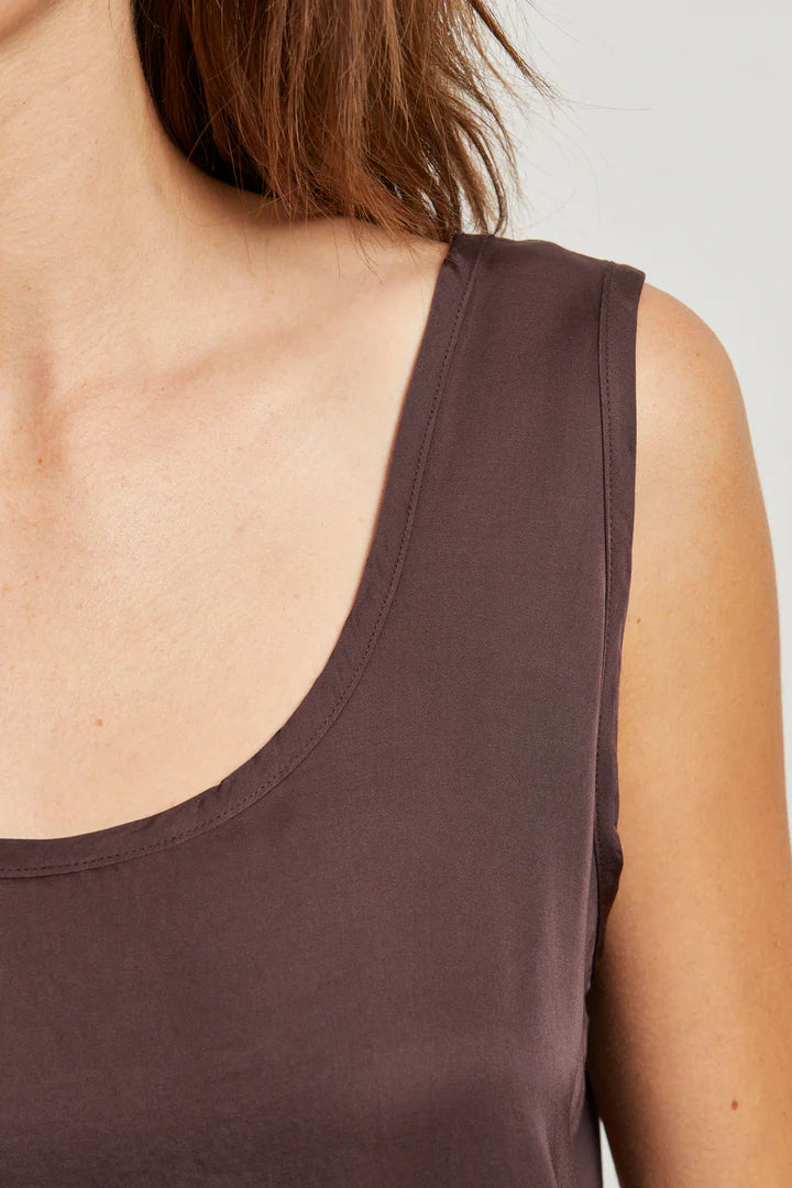 Silvie Scoop Tank- Cocoa