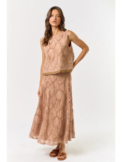 Scarlette Textured Skirt- Mocha