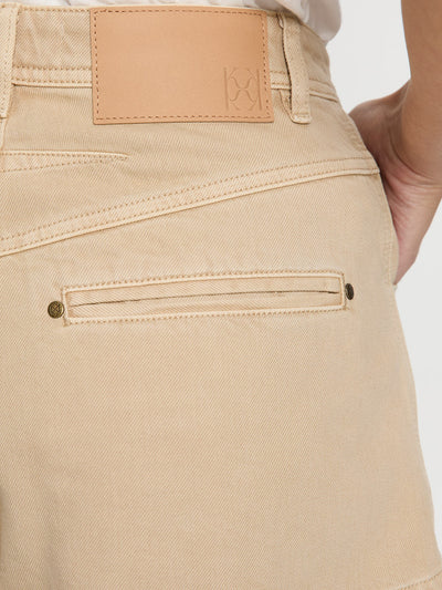 Evie Denim Shorts-Sand