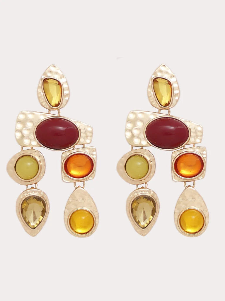 Multi Stone Earrings - Fall