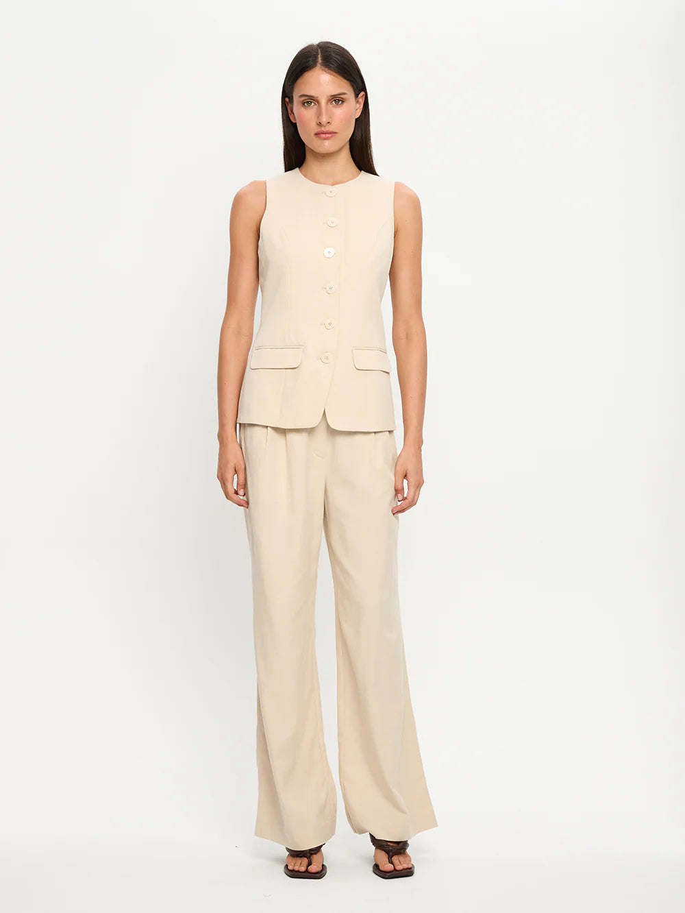 Hazel Linen Vest