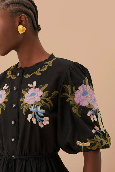 WINTER GARDEN EMBROIDERED BLOUSE