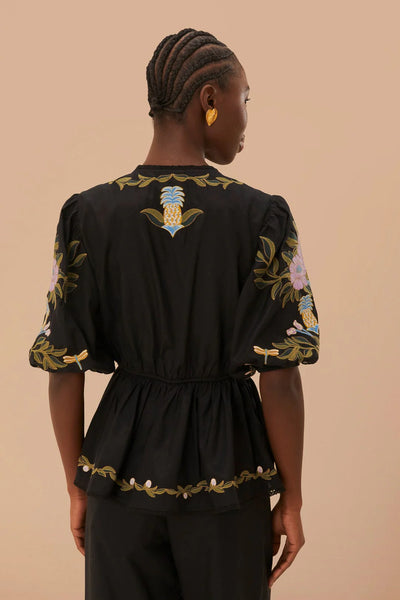 WINTER GARDEN EMBROIDERED BLOUSE