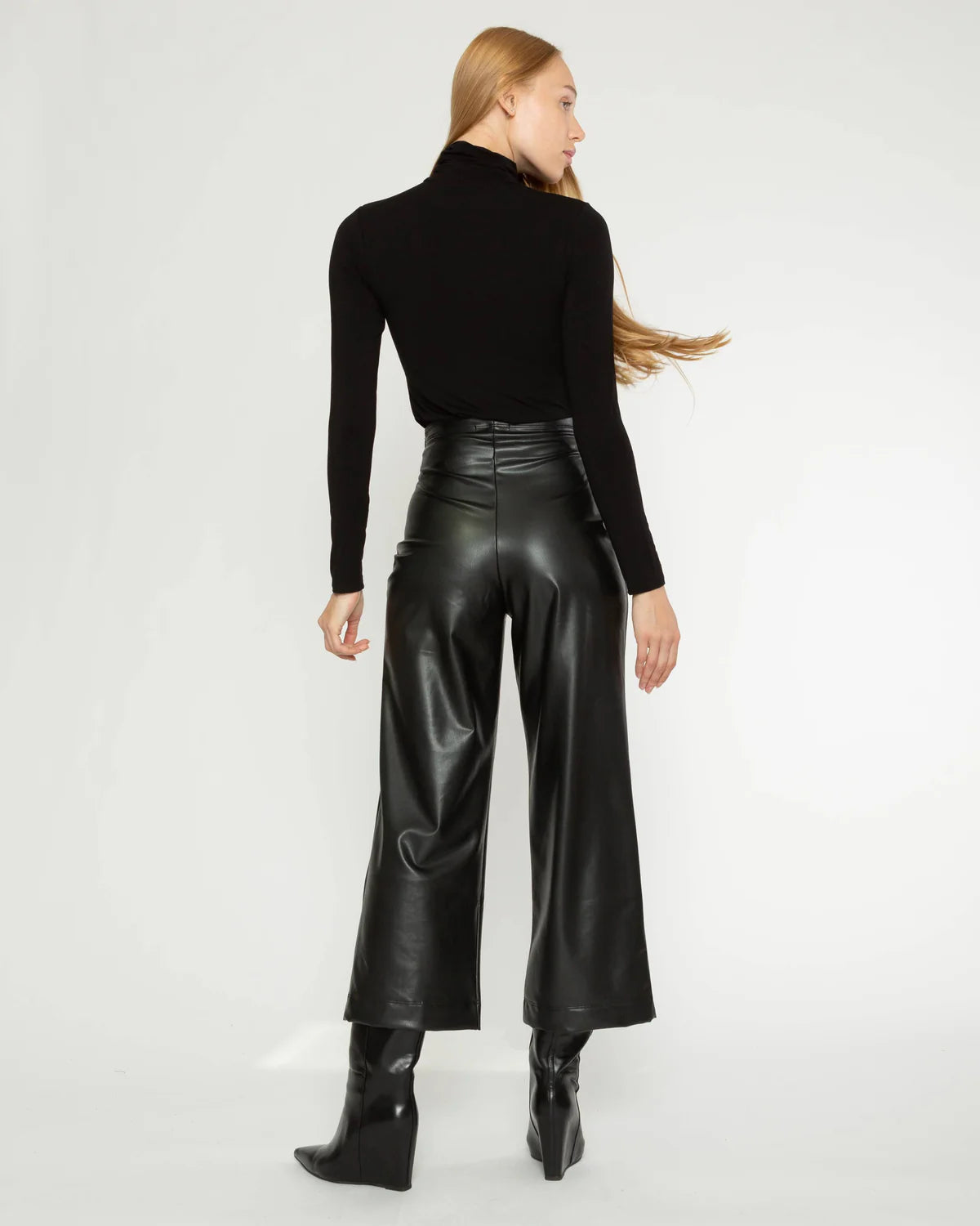 Vegan Leather Straight Leg Pant