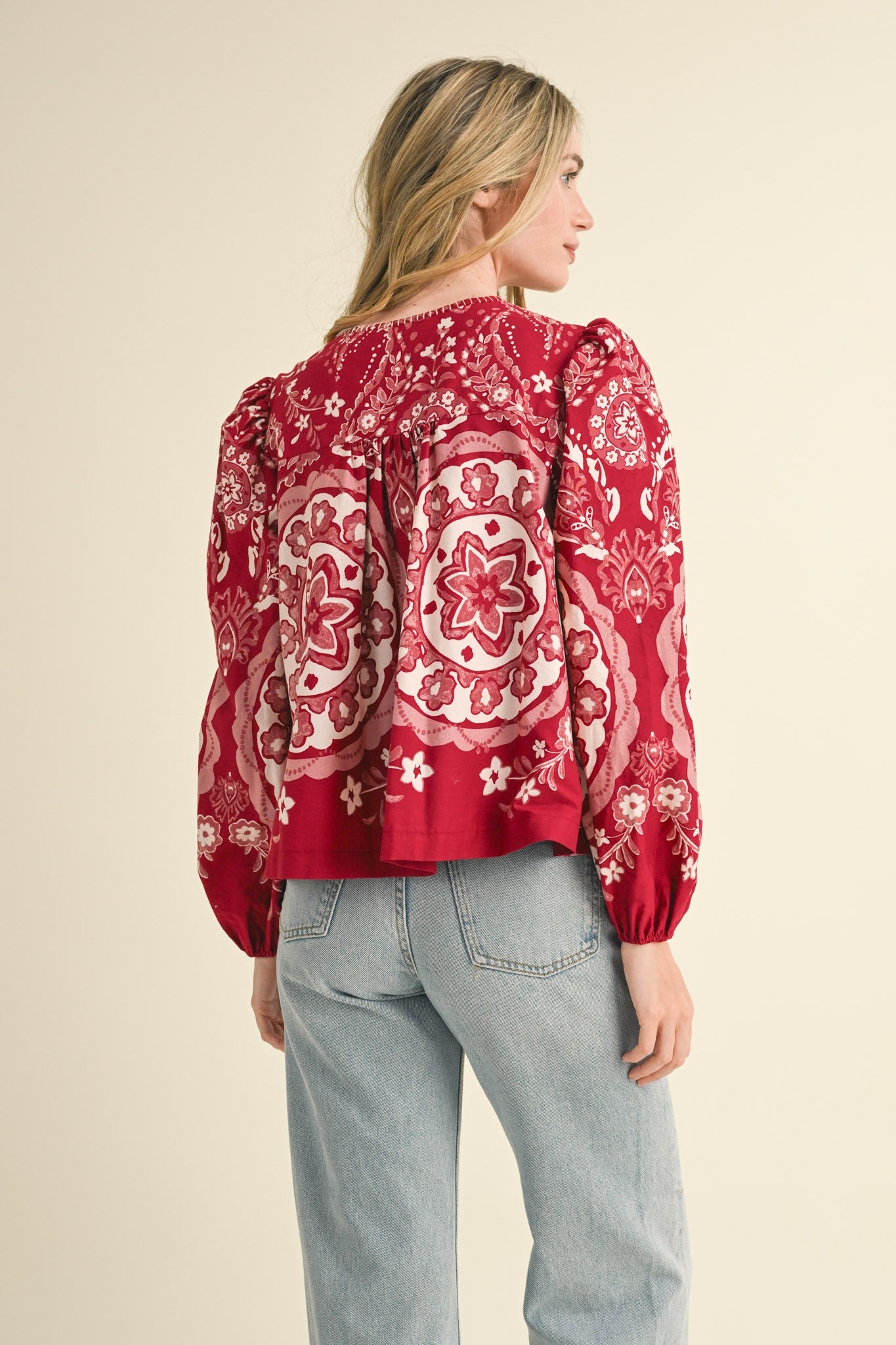 Medallion Print Top