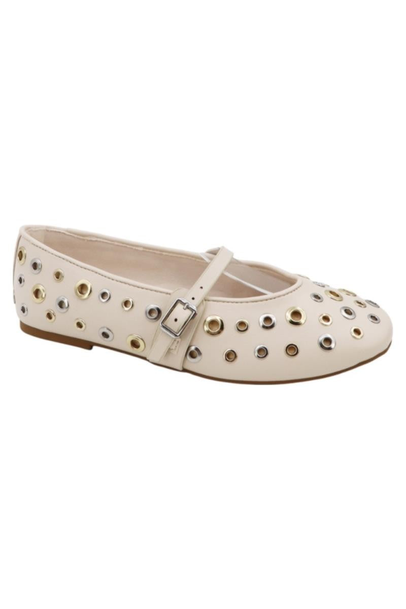 Greta Stud Ballet Flats