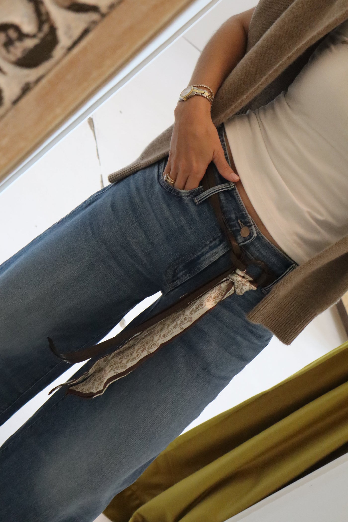 Wrap Leather Scarf Belt