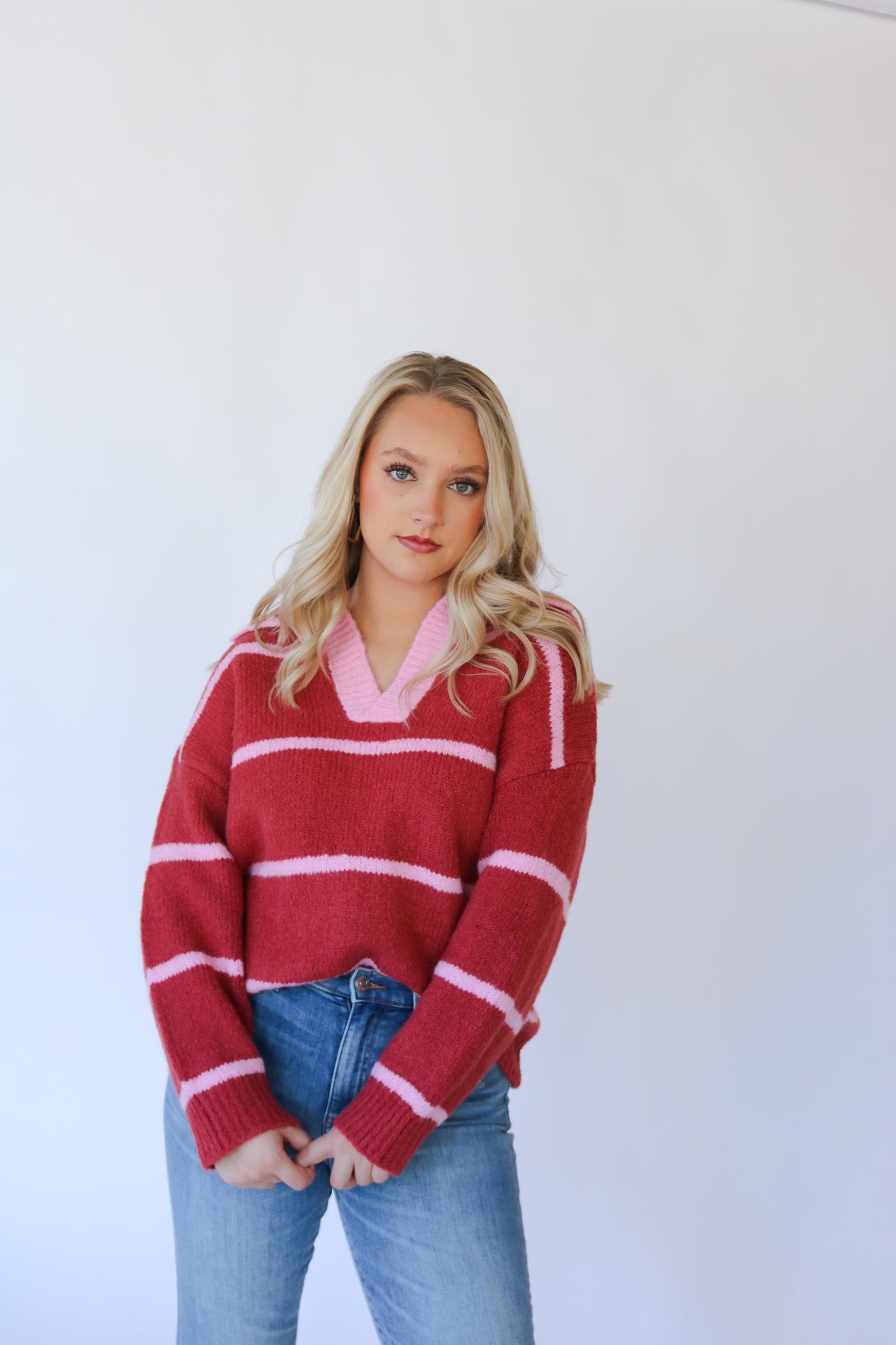 Red & Pink Sweater