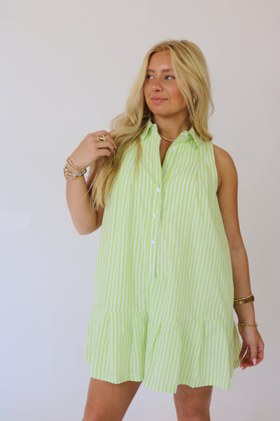 Key Lime Striped Romper