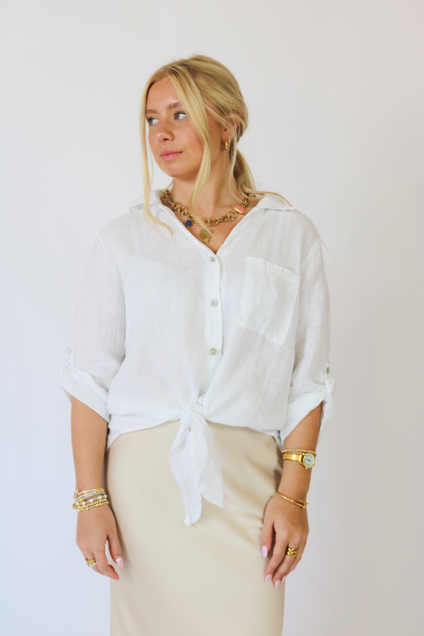 Laya Linen Top