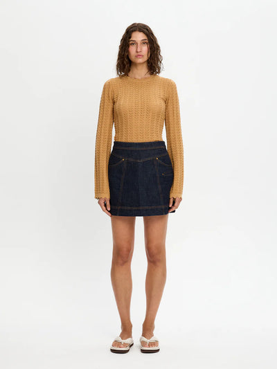 Immy Denim Mini Skirt-Raw