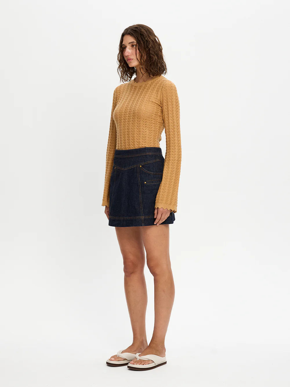 Immy Denim Mini Skirt-Raw