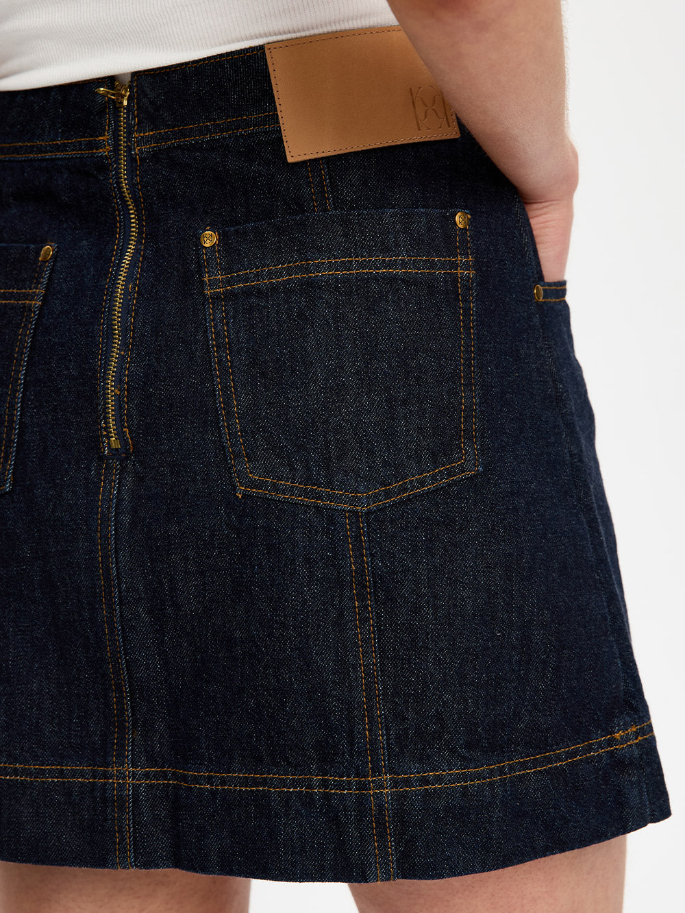 Immy Denim Mini Skirt-Raw