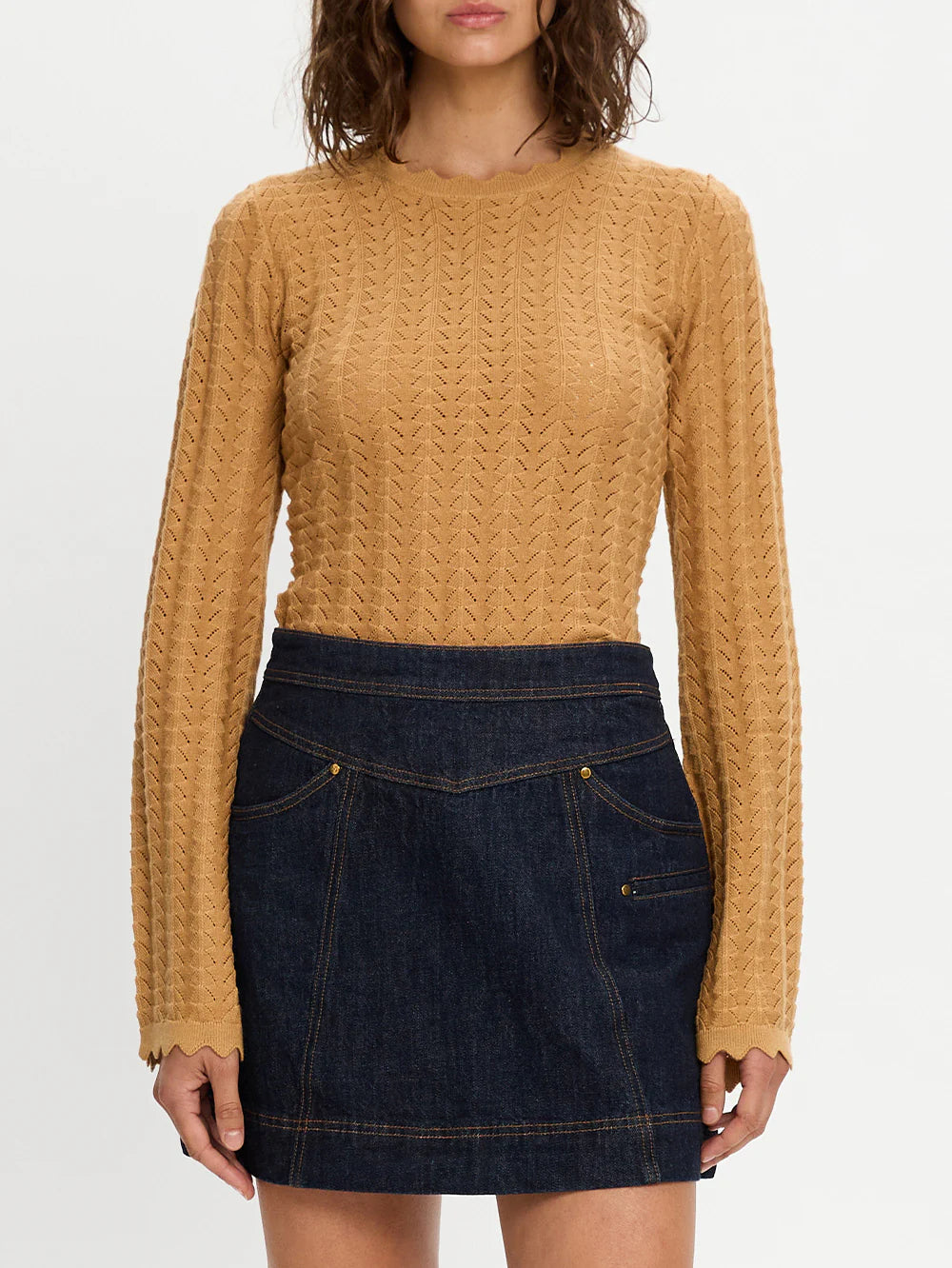 Immy Denim Mini Skirt-Raw