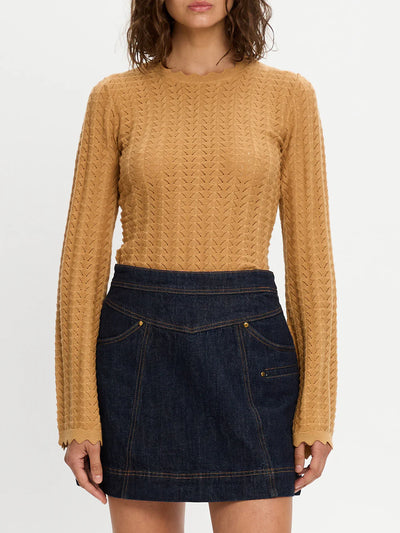 Immy Denim Mini Skirt-Raw
