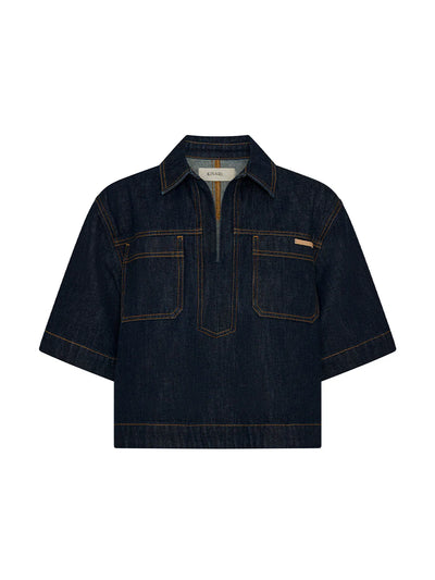 Immy Denim Top- Raw