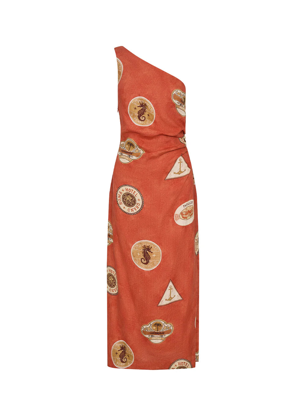 Red Vacanza Midi Dress